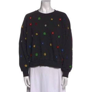 Mother Flower Embroidered Sweatshirt